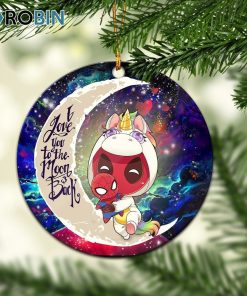 unicorn deadpool and spiderman avenger love you to the moon galaxy ornament christmas decorations 1 ng7cwc