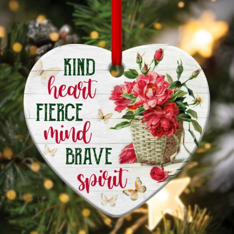 Unique Christian Heart Ornament Kind Heart And Brave Spirit