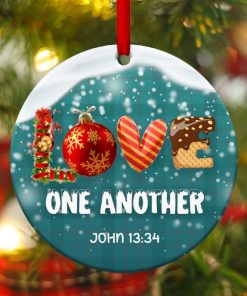 unique christmas circle ornament love one another like jesus loves you 1 0yQHj