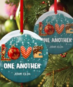 Unique Christmas Circle Ornament Love One Another Like Jesus Loves You Unique Christmas Circle Ornament Love One Another Like Jesus Loves You