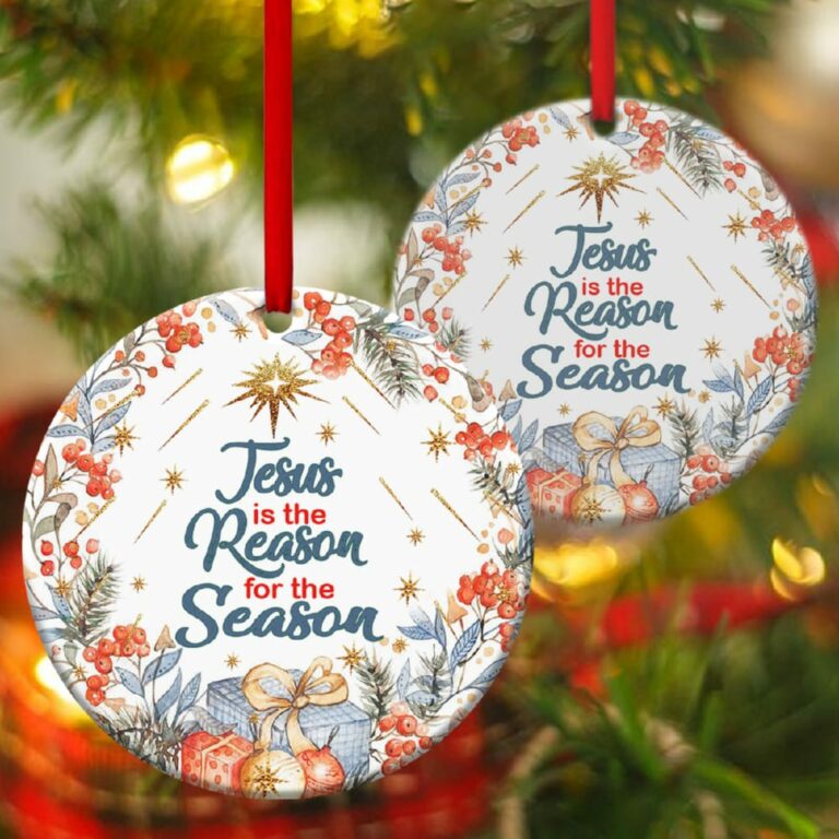 Unique Circle Ornament Jesus Is The Reason For The Season