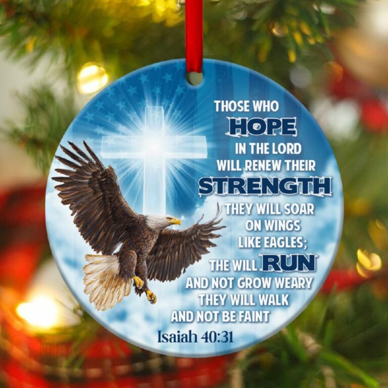 Unique Circle Ornament They Will Soar On Wings Like Eagles
