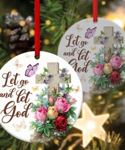 unique cross circle ornament let go and let god 1 ZsbMh