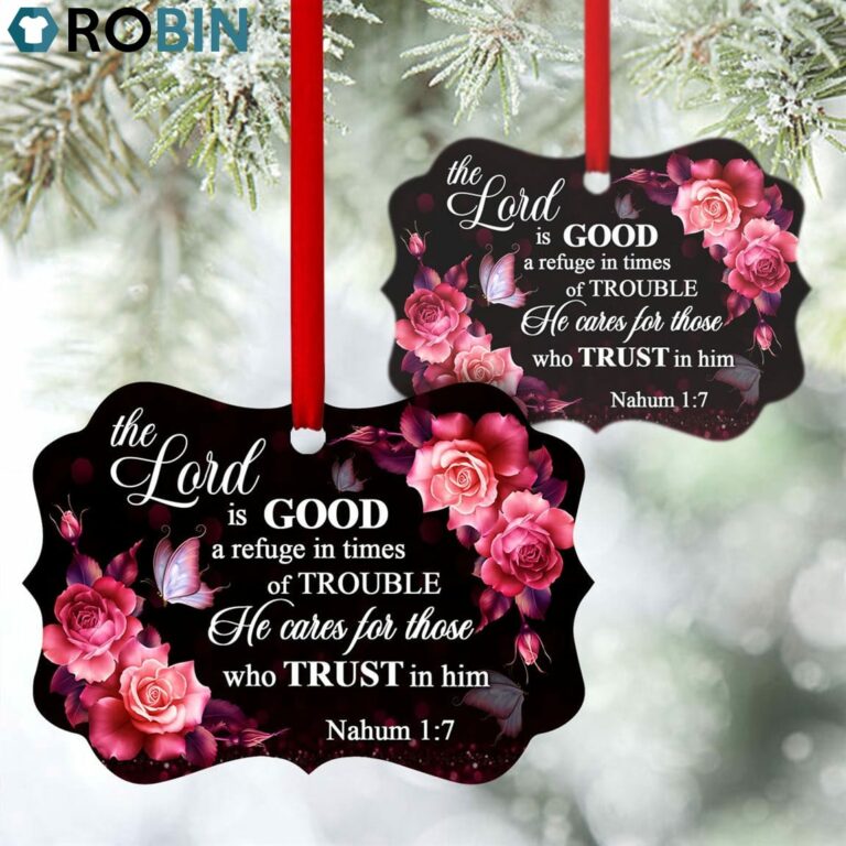 Unique Rose Ornament – Jesus Cares For Those Who Trust In