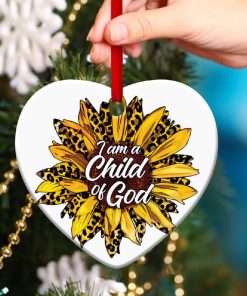Unique Sunflower Heart Ornament I Am A Child Of God Unique Sunflower Heart Ornament I Am A Child Of God