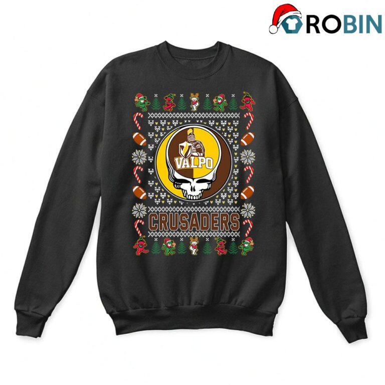 Valparaiso Crusaders X Grateful Dead Ugly Christmas Sweatshirt