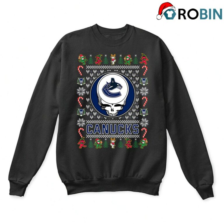 Vancouver Canucks X Grateful Dead Christmas Ugly Sweatshirt