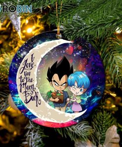 Vegeta And Bulma Dragon Ball Love You To The Moon Galaxy Ornament – Christmas Decorations Vegeta And Bulma Dragon Ball Love You To The Moon Galaxy Ornament – Christmas Decorations