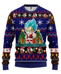 vegeta blue anime dragon ball ugly christmas sweatshirt blue 1 n2o9rd