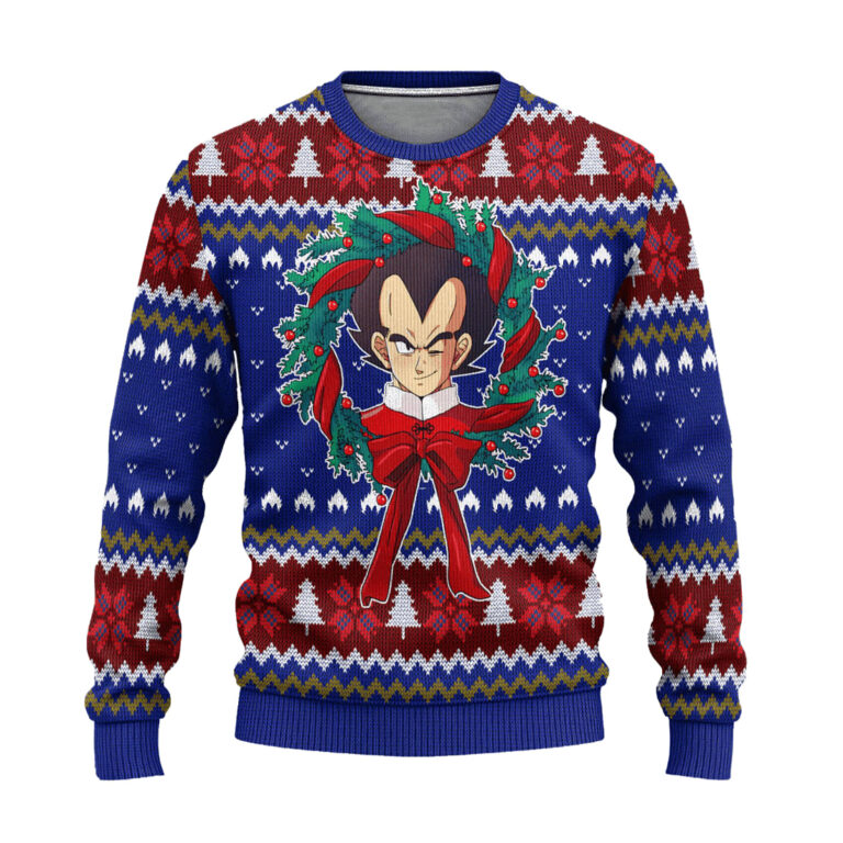 Vegeta Dragon Ball Z Anime Ugly Christmas Sweatshirt Xmas Gift