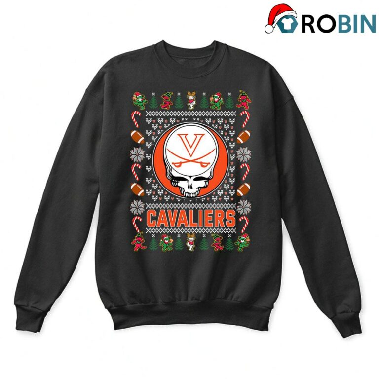 Virginia Cavaliers X Grateful Dead Ugly Christmas Sweatshirt