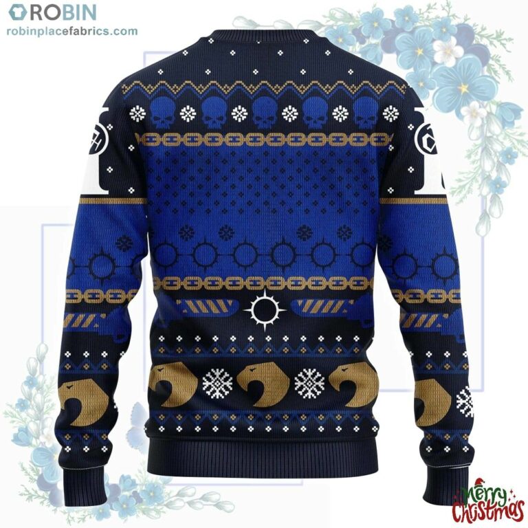 Warhammer 40K Blue Dark Ugly Christmas Sweater