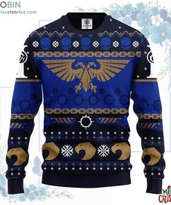 Warhammer 40K Blue Dark Ugly Christmas Sweater
