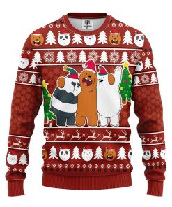 we bare bear funny ugly christmas sweatshirt 1 oWr4t