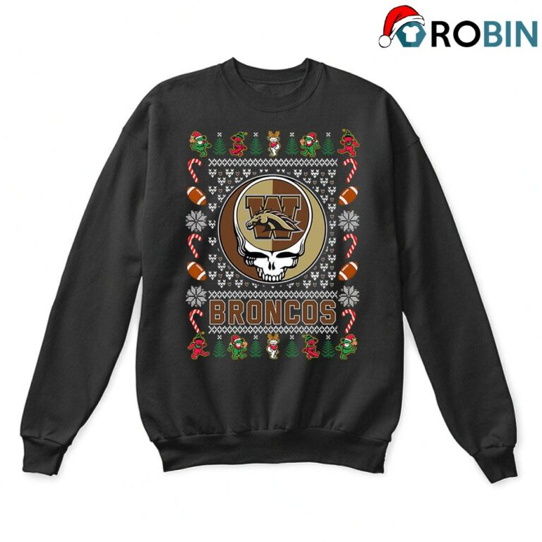 Western Michigan Broncos X Grateful Dead Ugly Christmas Sweatshirt