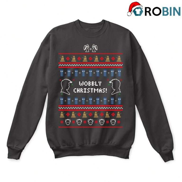 Wibbly Wobbly Timey Wimey Christmas Doctor Who Ugly Sweatshirt