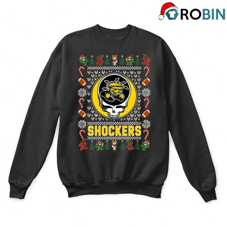 Wichita State Shockers X Grateful Dead Ugly Christmas Sweatshirt
