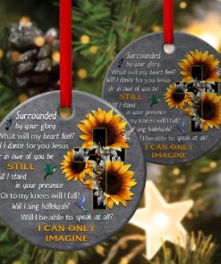 will i stand in your presence sunflower circle ornament 1 JERpi