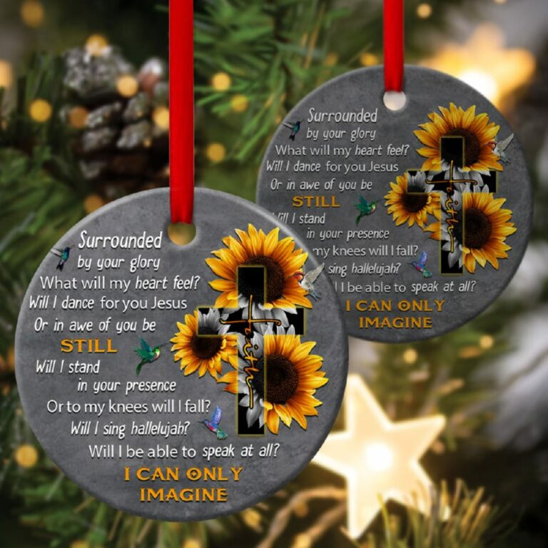 Will I Stand In Your Presence Sunflower Circle Ornament