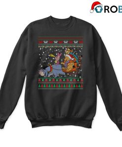 Winnie The Pooh Dashing Through The Snow Ugly Christmas Sweatshirt
