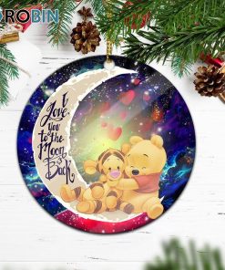 Winnie The Pooh Love You To The Moon Galaxy Ornament – Christmas Decorations Winnie The Pooh Love You To The Moon Galaxy Ornament – Christmas Decorations