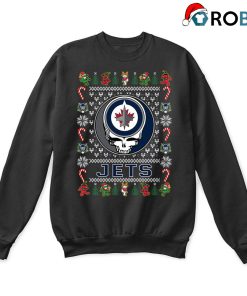 Winnipeg Jets X Grateful Dead Christmas Ugly Sweatshirt
