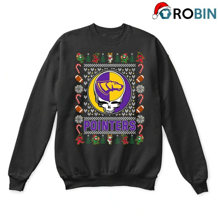 Wisconsin Stevens Point Pointers X Grateful Dead Christmas Ugly Sweatshirt