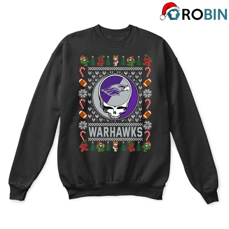 Wisconsin Whitewater Warhawks X Grateful Dead Christmas Ugly Sweatshirt