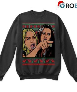 Woman Yelling At A Cat Meme First Half Christmas Ugly Sweatshirts