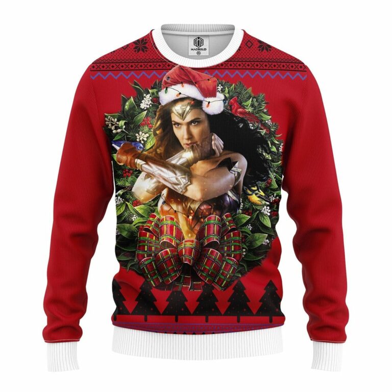 Wonder Woman Light Noel Mc Ugly Christmas Sweater