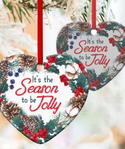 Wreath Heart Ornament It?s The Season To Be Jolly