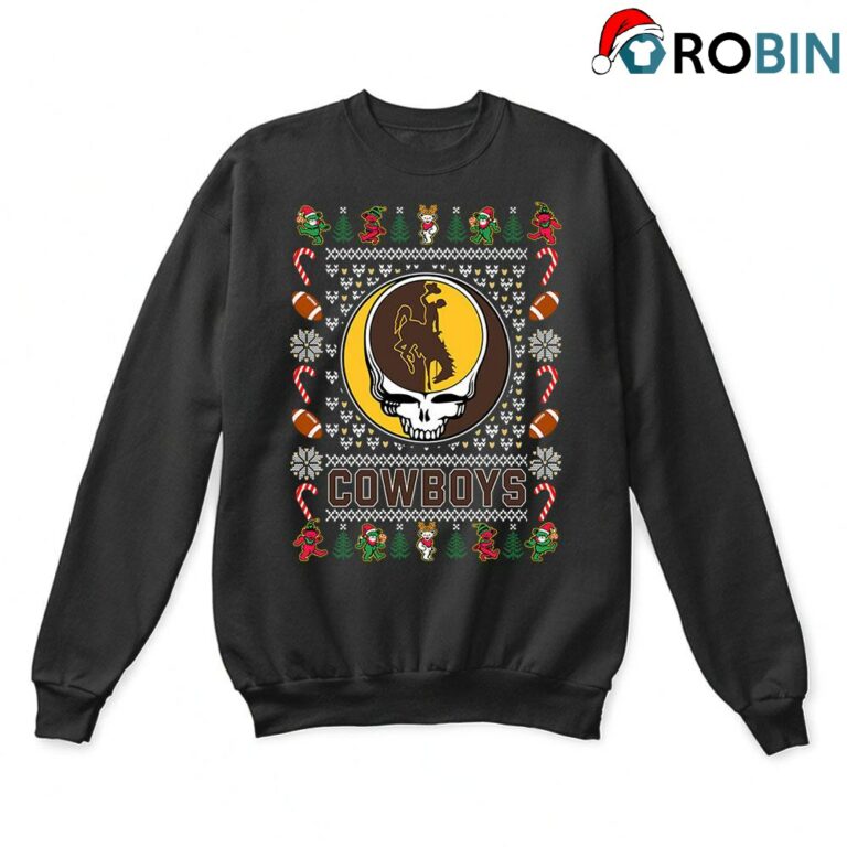 Wyoming Cowboys X Grateful Dead Christmas Ugly Sweatshirt