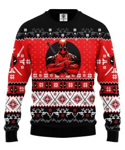 xmas deadpool ugly christmas sweater 1 pRfmn