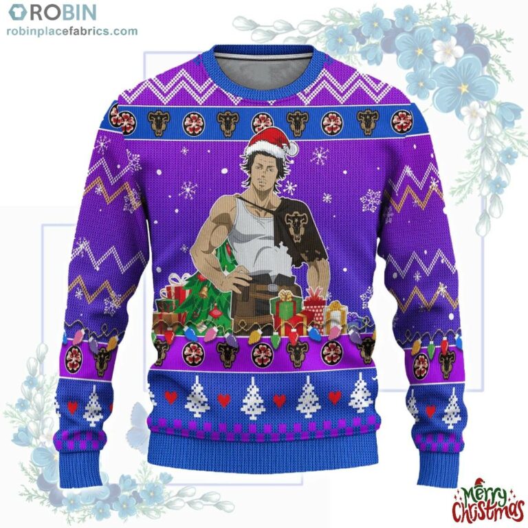 Yami Sukehiro Anime Ugly Christmas Sweater Black Clover