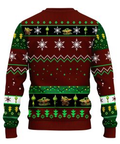 Yoda And Grinch Ugly Christmas Sweater Brown Green