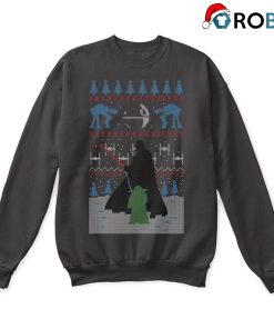 Yoda Vs Darth Vader The Fight Before Ugly Christmas Sweatshirt
