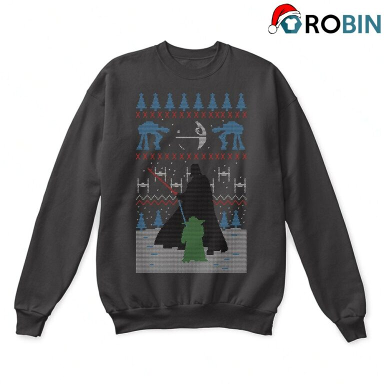 Yoda Vs Darth Vader The Fight Before Ugly Christmas Sweatshirt