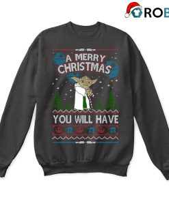 Yoda Wish You A Merry Christmas Star Wars Ugly Sweatshirt