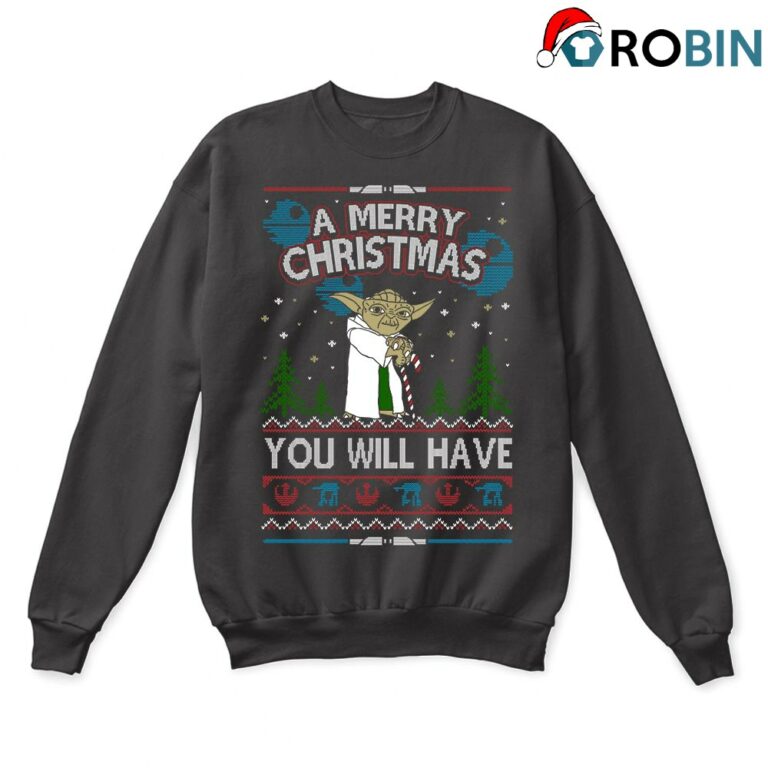 Yoda Wish You A Merry Christmas Star Wars Ugly Sweatshirt