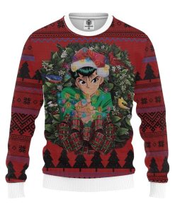 Yusuke Urameshi Yuyu Hakusho Mc Ugly Christmas Sweatshirt