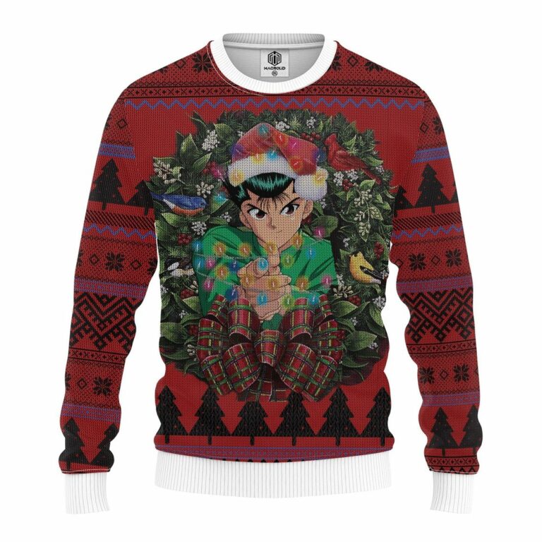 Yusuke Urameshi Yuyu Hakusho Mc Ugly Christmas Sweatshirt