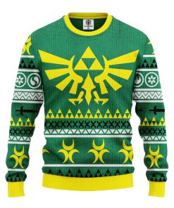 zelda green yellow ugly christmas sweatshirt 1 Ikgrn