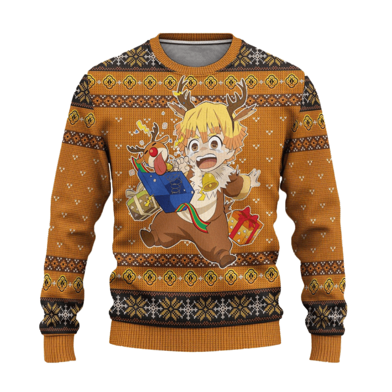 Zenitsu Demon Slayer Anime Ugly Christmas Sweatshirt Xmas Gift