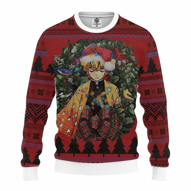 Zennitsu Doujishin Kimetsu Yaiba Mc Ugly Christmas Sweater