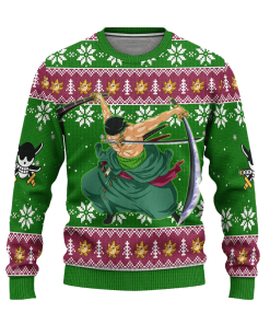zoro one piece anime ugly christmas sweater xmas gift 1 tS4Kh