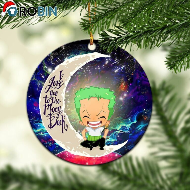 Zoro One Piece Love You To The Moon Galaxy Ornament – Christmas Decorations