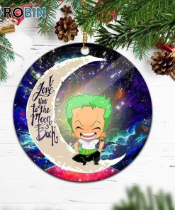 Zoro One Piece Love You To The Moon Galaxy Ornament – Christmas Decorations