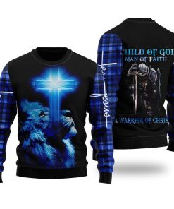a child of god a man of faith christmas ugly sweatshirt sweater 1 hmu7q1