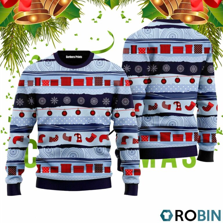 A Little Bit Fa La Funny Pattern 3D Print Ugly Christmas Sweater RB2237