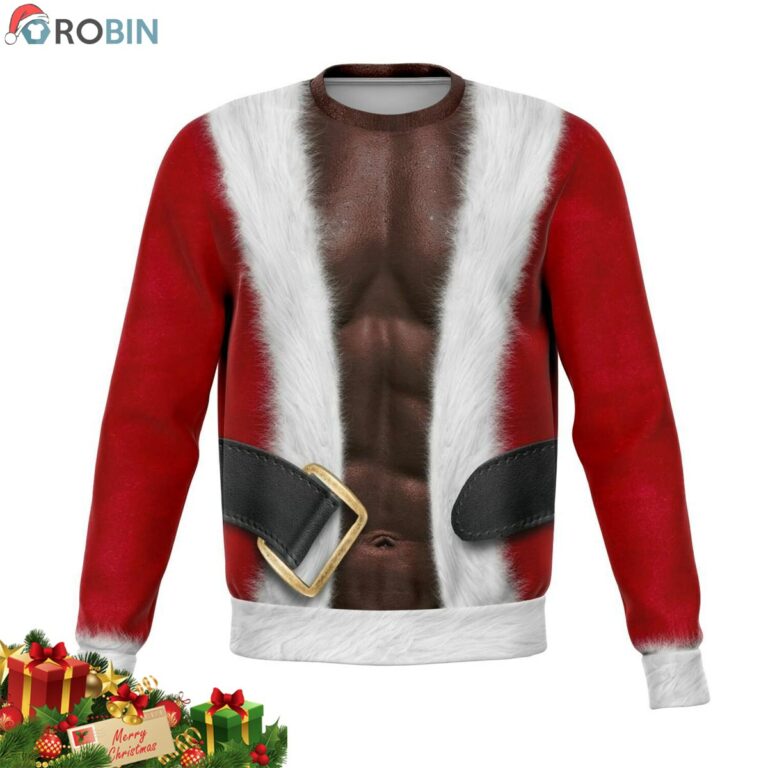 African Black Santa Christmas Ugly Sweater